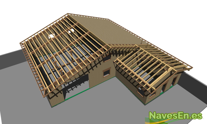 La madera es un material ligero que protege y aísla nuestra nave de los cambios térmicos