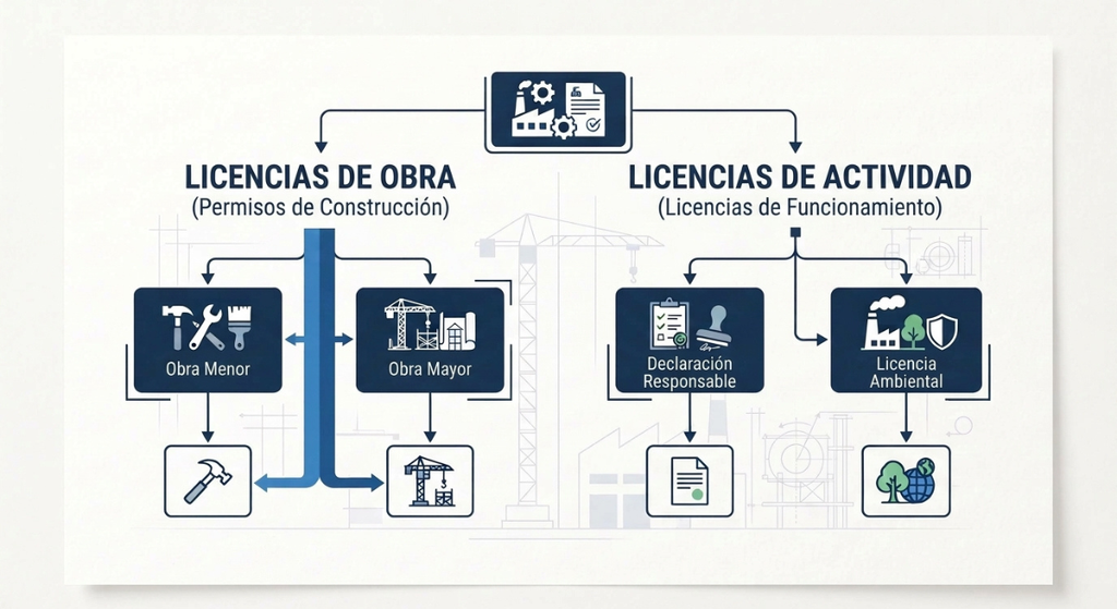 Licencia para nave industrial: tipos, requisitos técnicos y trámites municipales 1 Tipos de permisos