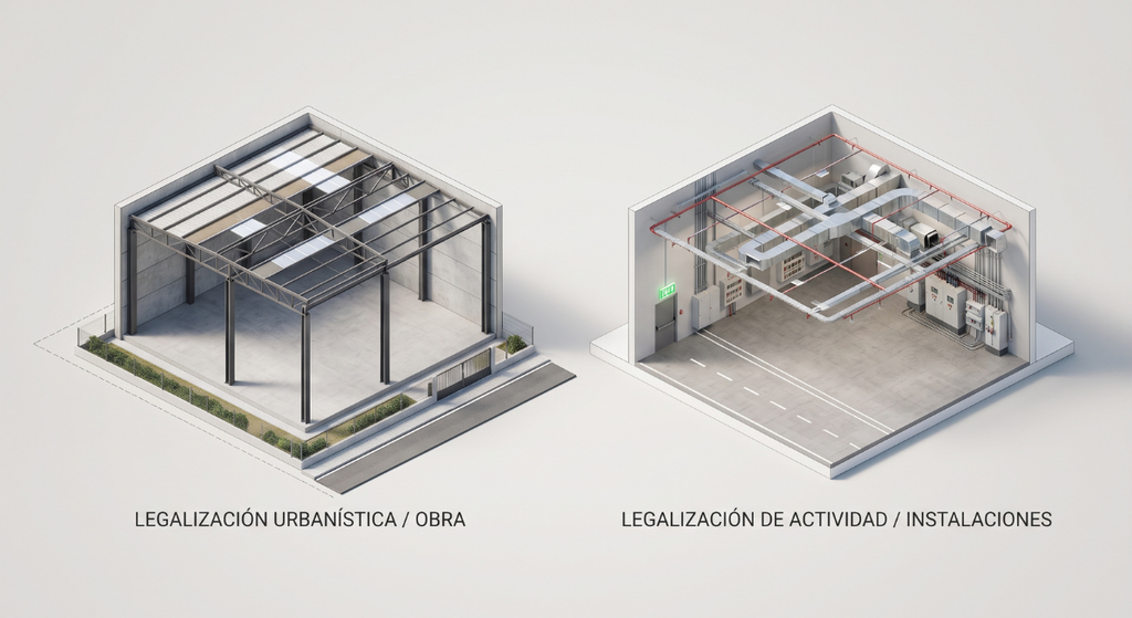 Legalizar una nave industrial: cuándo hace falta, proyecto y trámites 1 Diferencia entre legalizacion urbanistica