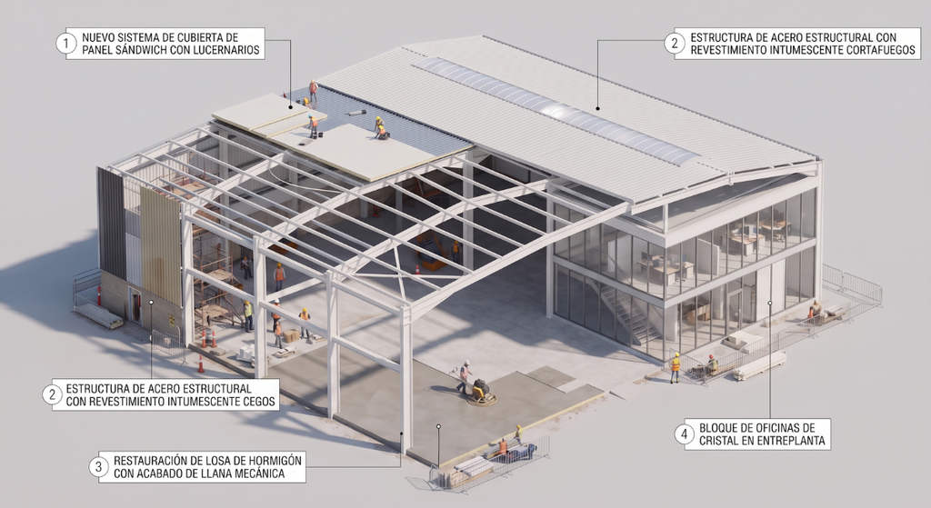 Reforma de nave industrial: precio, partidas, proyecto y permisos 3 Imagen secundaria