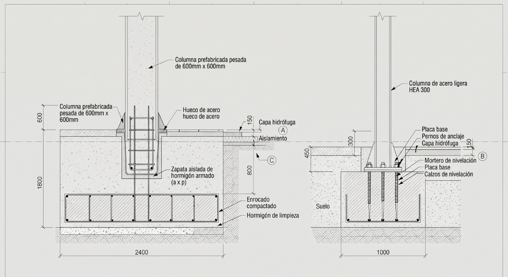hormigon prefabricado vs. metalica