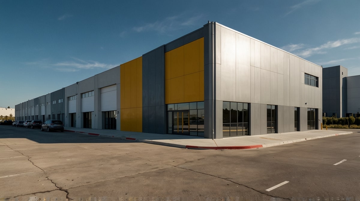Quiénes somos 1 Nave logística en construcción con estructura y cubierta terminadas